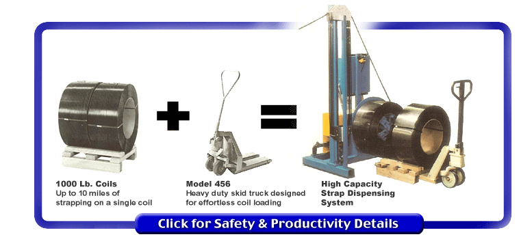 Strap Dispenser Model 455-2K -- 1,000 Lb. Coil Dispenser